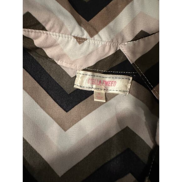 Stella Tweed Light weight Dress  Brown Pink White Medium - Picture 4 of 4